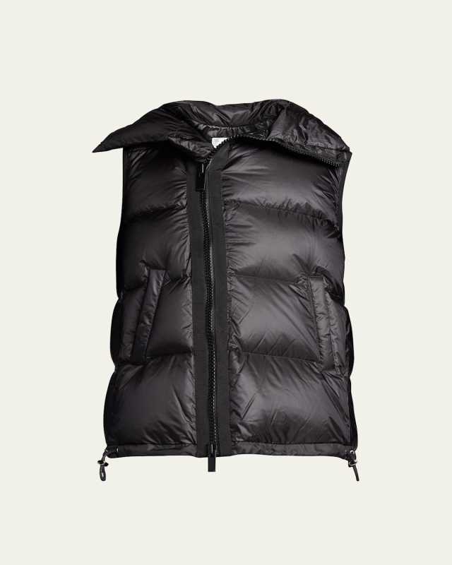 Asymmetric Zipper Puffer Vest